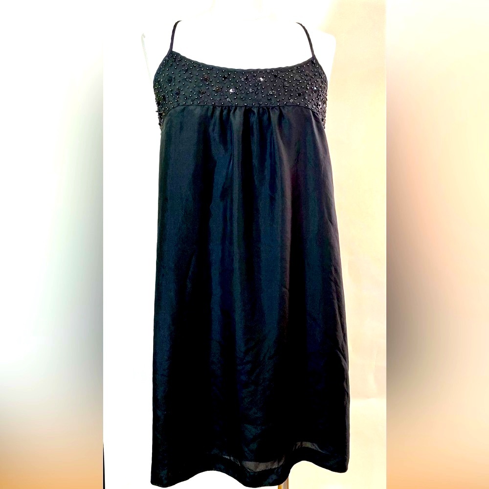 Eileen Fisher Silk Sequined Slip Dress